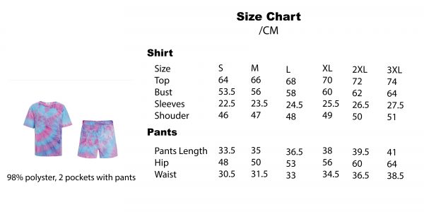tie-dye-shorts-amazon-size-chart tie-dye-shorts-amazon-size-chart